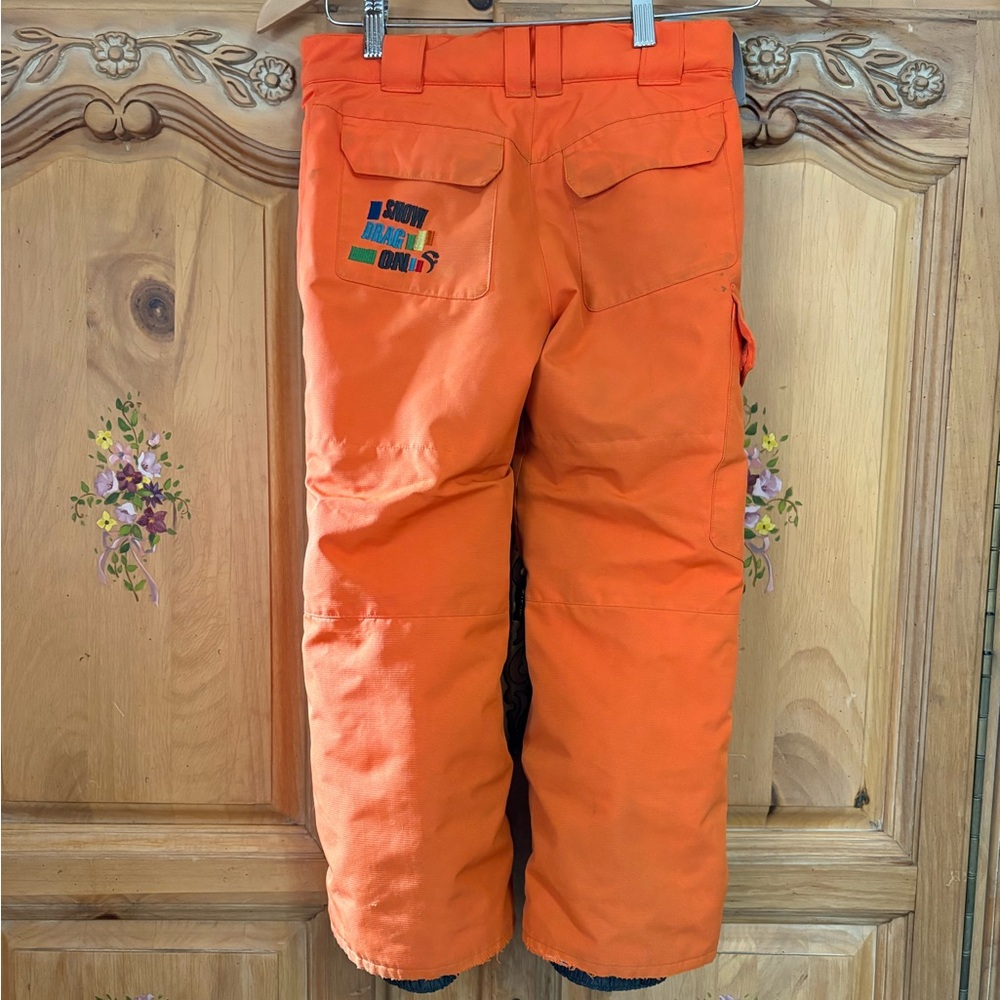 Orange Kids Snow Pants